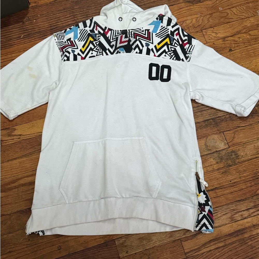 White Graphic Hoodie